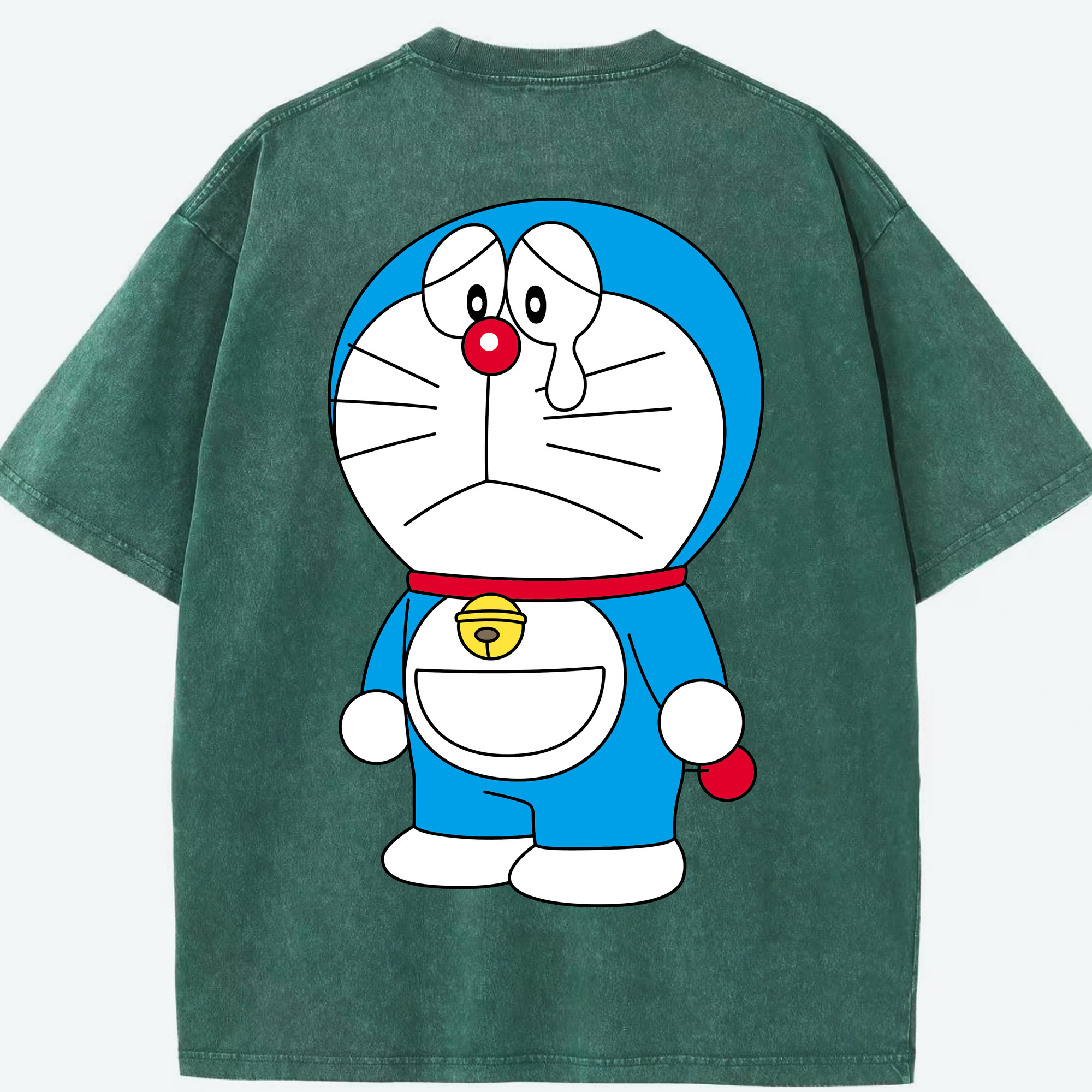 （画像用） ドラえもん Doraemon 綿100% ヴィンテージ風 半袖Tシャツ（背面プリント）